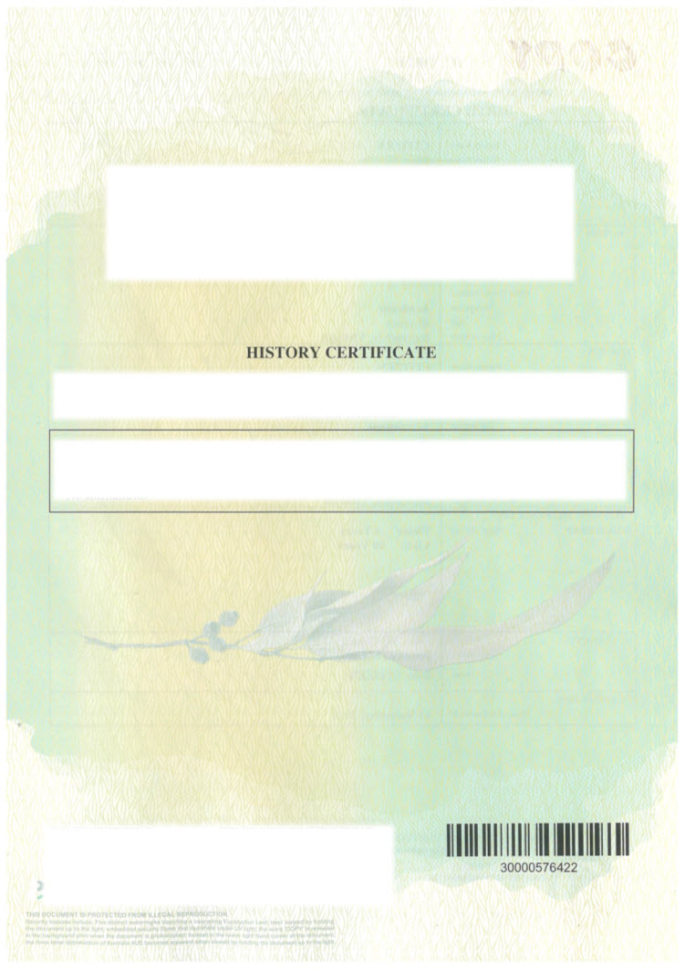 Birth certificate (Australian) Unique Student Identifier